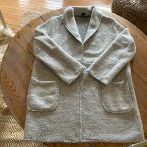ROBERT KITCHEN gray soft sweater coat/xl